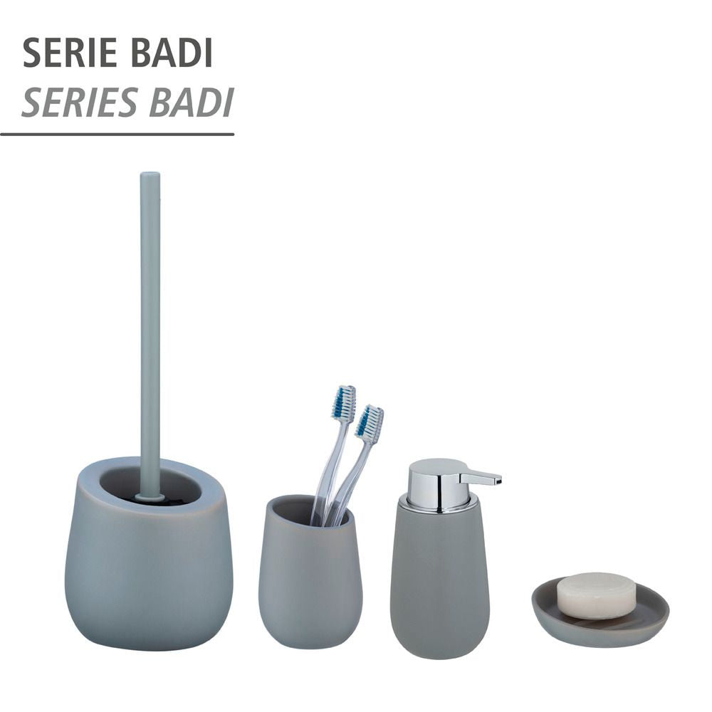 Wenko Badi Seifenspender – Keramik, Grau, 320 ml