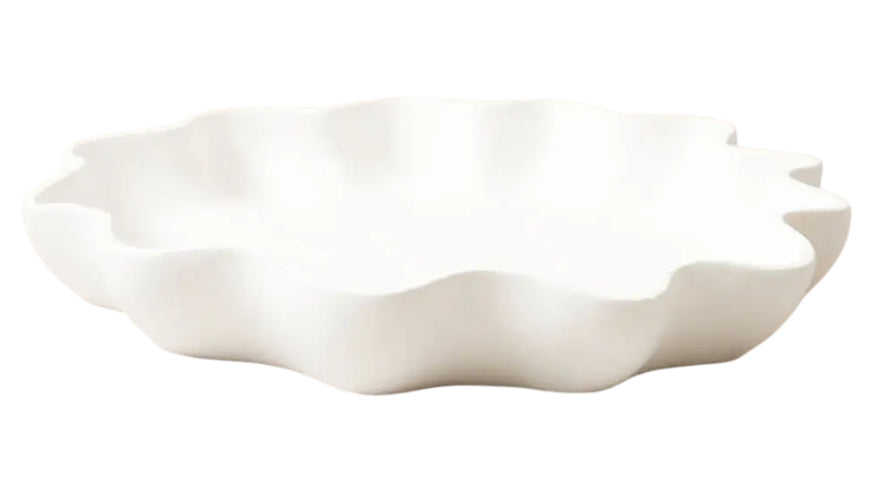 Esmée Fruchtschale Fleur Weiss – Ø 31 cm, rund, Keramik