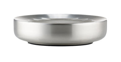 Zone Denmark Seifenschale Ume – Edelstahl, Ø12×3 cm, Silber (rund)