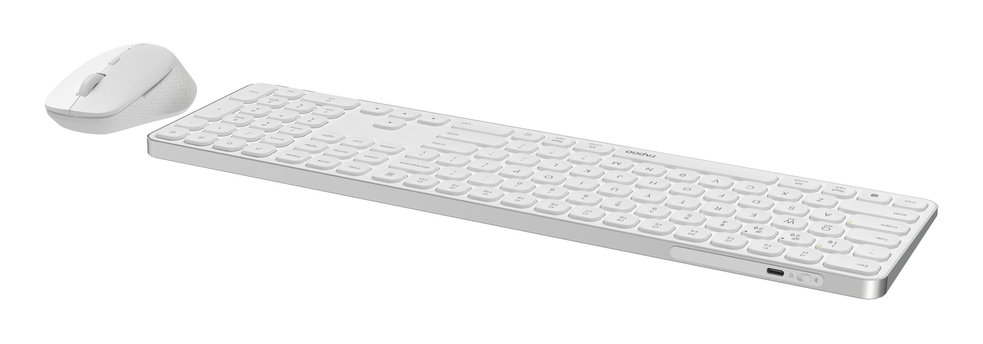 Rapoo 9810M – Kabellose Tastatur (Bluetooth/2,4 GHz), CH-Layout (DE-CH), Schwarz – für Windows, macOS