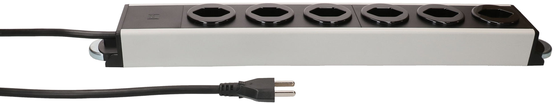 Max Hauri AG Max Hauri Power Line Steckdosenleiste – 6× T23, 1,5 m, ohne Schalter, grau/schwarz