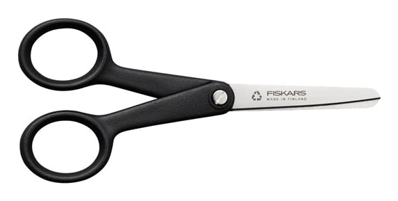 Fiskars Schere 13,0 cm, für Rechts- und Linkshänder – Stahl, Softgrip, Schwarz
