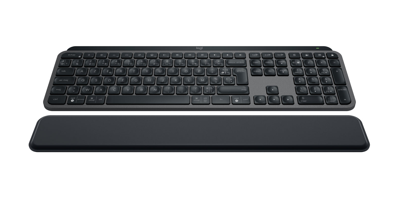 Logitech MX Keys S – Tastatur, kabellos (Bluetooth/2,4 GHz), FR-Layout – für Windows, macOS & iPadOS u. a.
