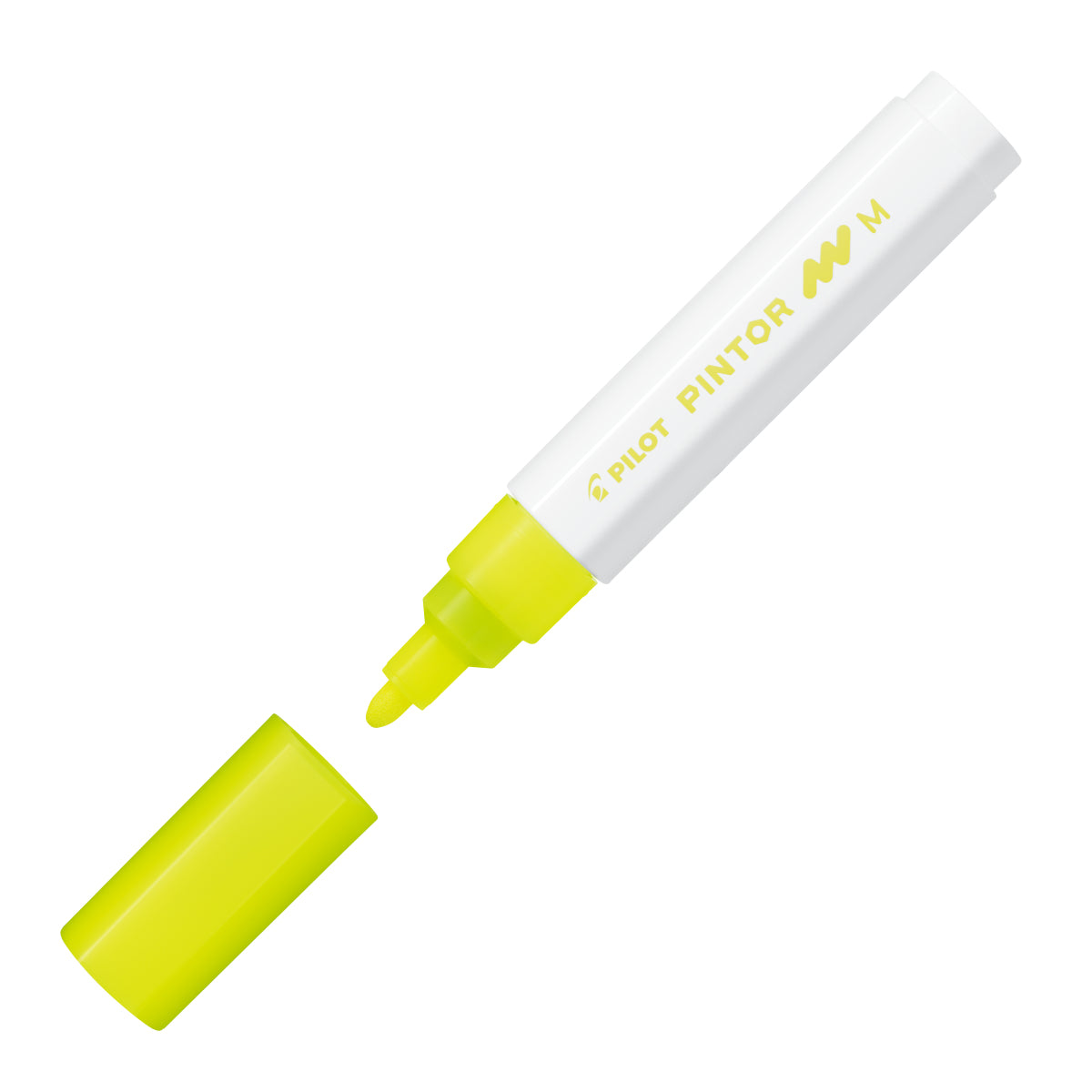 Pilot Pigment-Marker Pintor – Rundspitze 1,5-2,2 mm – Neongelb – Für dunkle Oberflächen geeignet