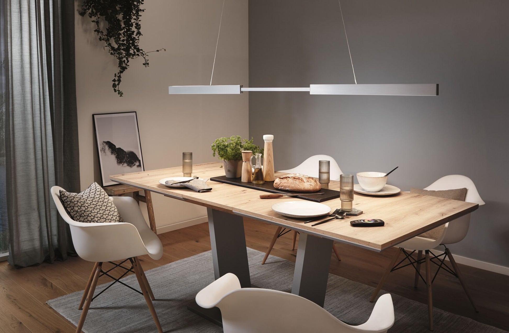 Paulmann Pendelleuchte Aptare – 180 × 5 × 150 cm, 4100 lm, 16,5 W, 2700 K, dimmbar, weiss, festverbaut