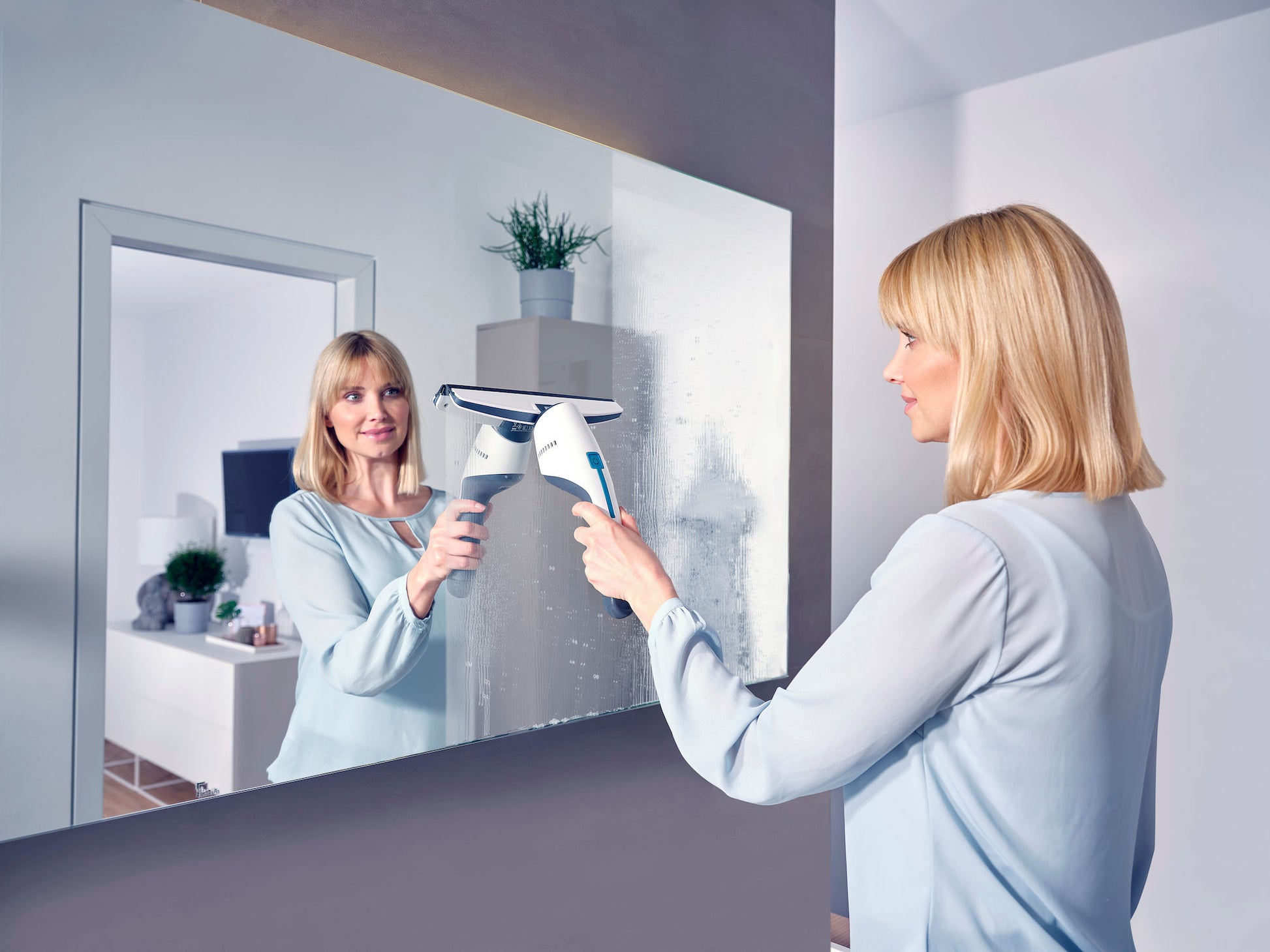 Leifheit NEMO – Fenstersauger – Arbeitsbreite 28 cm, Laufzeit 45 min, Tank 60 ml, 130 m², Weiss