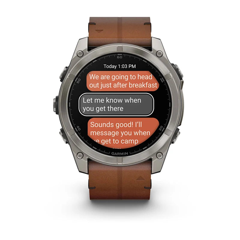 Garmin Fenix 8 AMOLED Sapphire – GPS-Smartwatch – 51 mm, 1,4", Saphirglas, 100 m, Bare Titanium