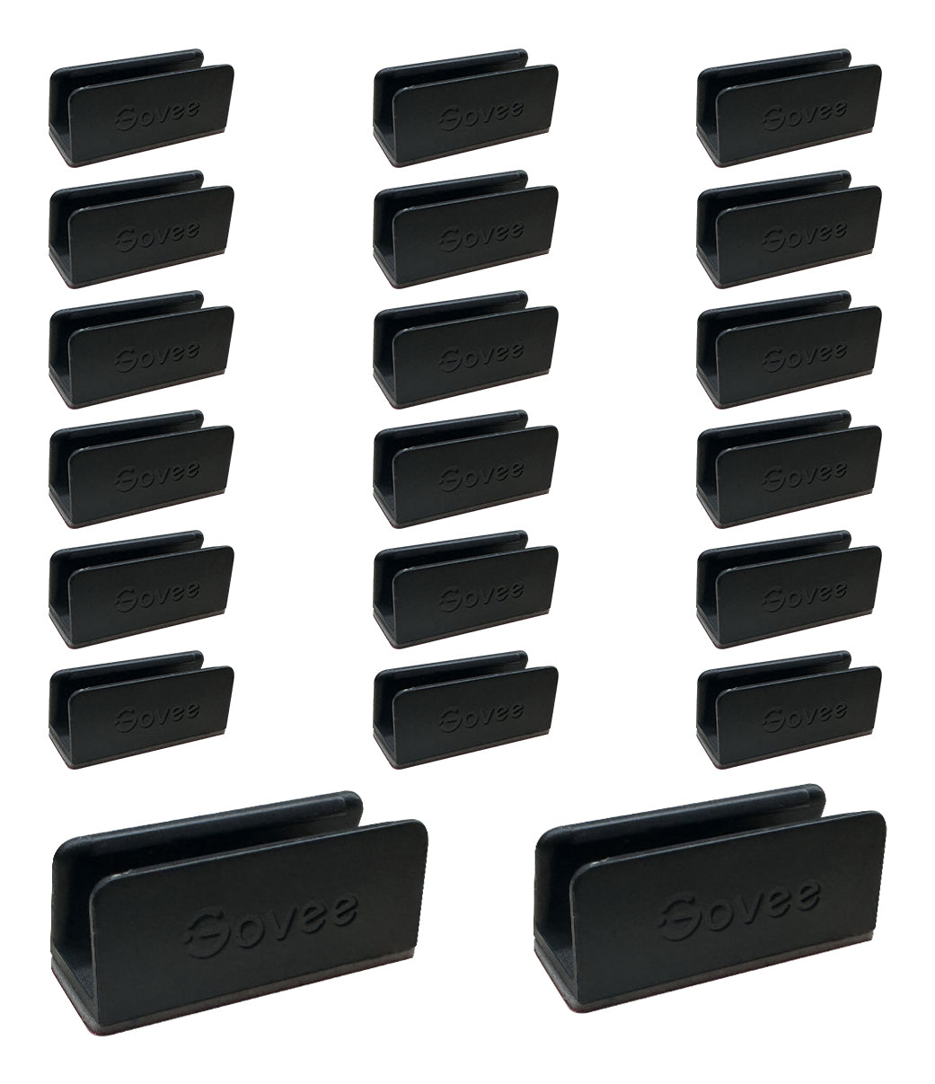 Govee Montagezubehör (Halterungs-Clips) – für Neon Rope Light 2 – 20 Stk. – Schwarz, Kunststoff – H10D1001