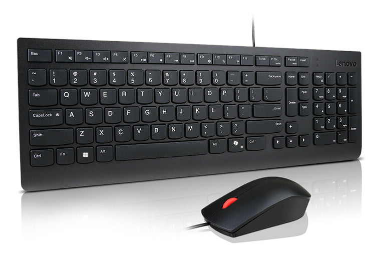 Lenovo 4X31R64414 – Tastatur-Maus-Set – 100% – kabelgebunden, USB-A – QWERTZ (DE) – schwarz