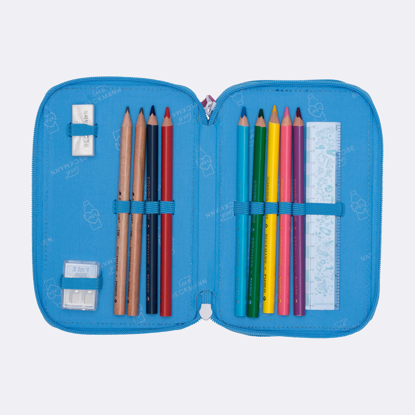 Beckmann Classic Etui Triple, gefüllt – Fairytale – Polyester – 13 × 20,5 × 7 cm