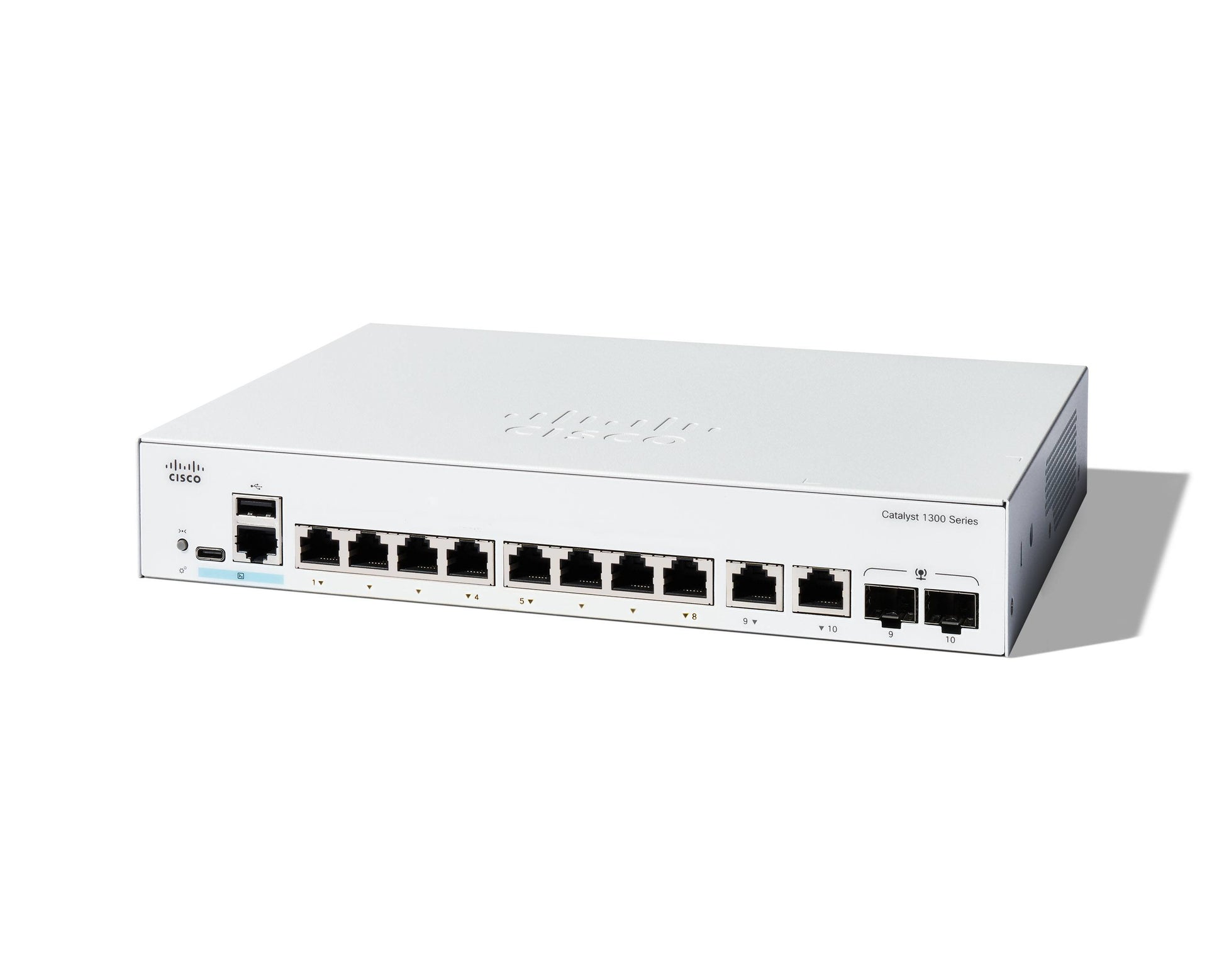 Cisco Catalyst 1300 – Managed Switch – 8×GbE, 2×SFP, L2, PoE, 19" Rack