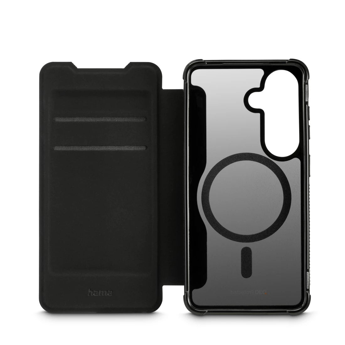 Hama Folio – für Samsung Galaxy S26, 2 Kartenfächer, PC+PU+TPU, schwarz, bis 3,5 m sturzsicher