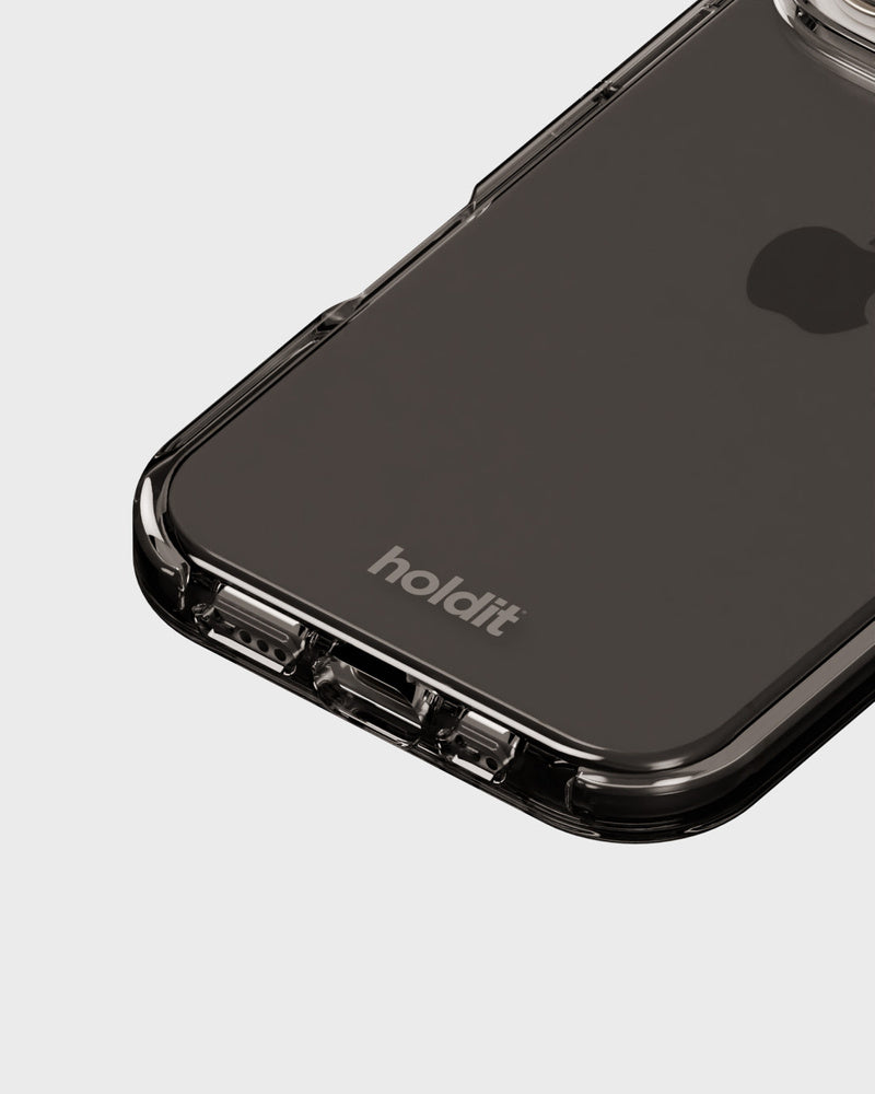 Holdit Seethru – Backcover – für Apple iPhone 16 Pro, TPU, schwarz