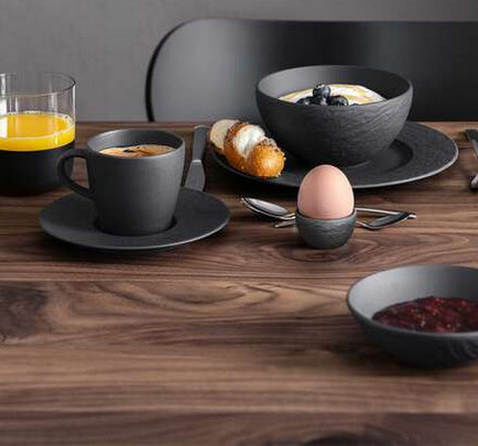 Villeroy & Boch Dessertschale – Porzellan, Schwarz, Rund, 6 Stück
