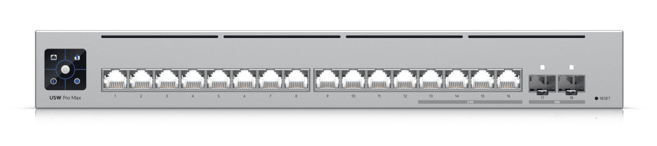 Ubiquiti Pro Max 16 – Managed Switch – 16×2.5G, 2×SFP+, L3, 1U
