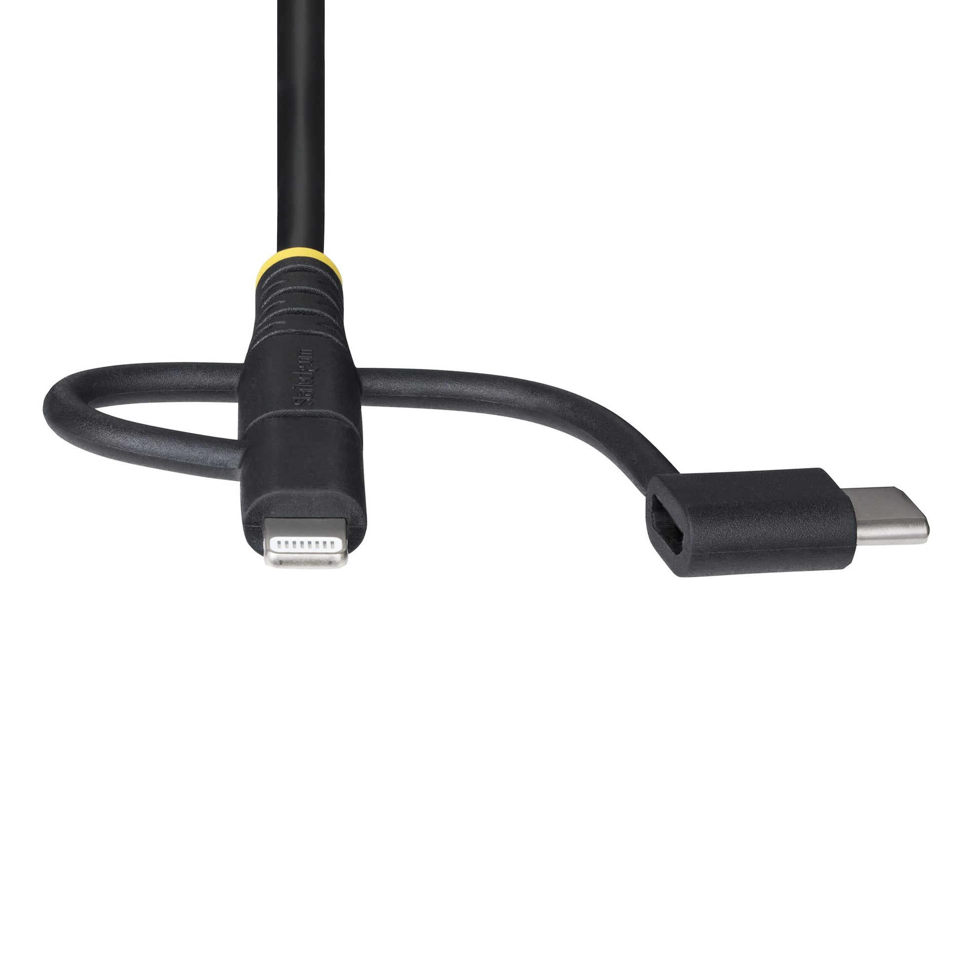 StarTech.com USB-Kabel – USB-A auf Micro-USB/Lightning/USB-C – USB 2.0 (480 Mbit/s) – 1 m – TPE-Mantel – Schwarz