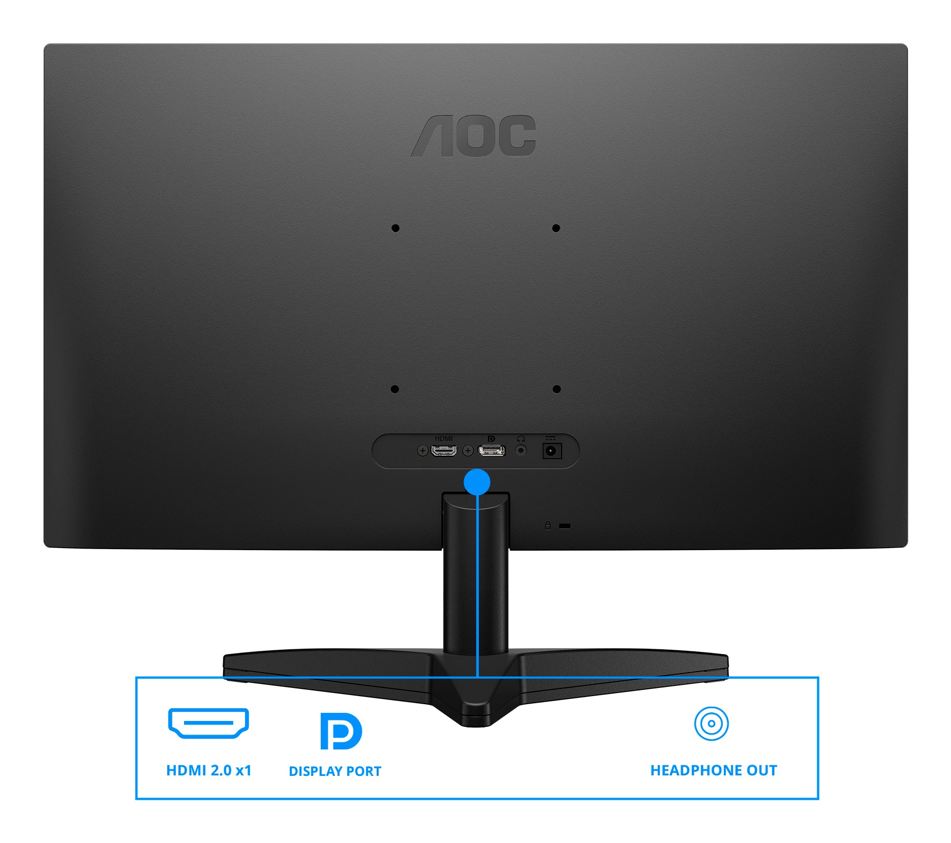 AOC Q24B36X – Monitor, 23,8" 2560 × 1440 (WQHD), IPS, 144 Hz, VESA 100 × 100, Schwarz