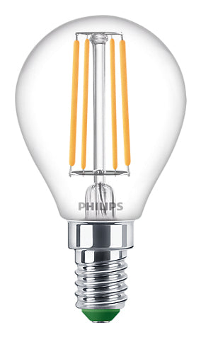 Philips LED-Leuchtmittel E14 A60 – Warmweiss 2700 K, 485 lm, 2,3 W – 1 Stk., klar
