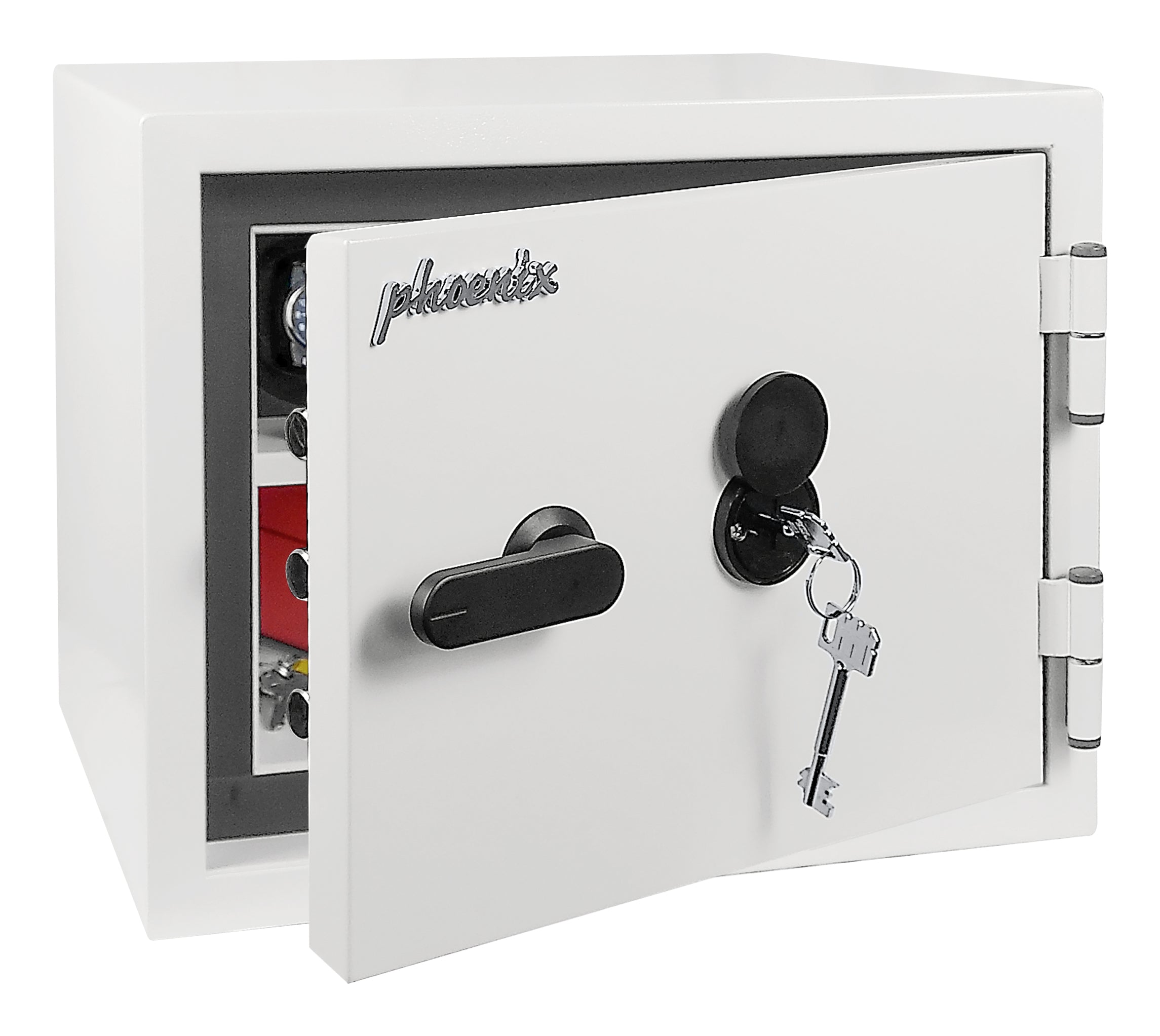 Phoenix Safe Co. Phoenix Tresor Fortress Pro SS1461K – Schlüsselschloss – 23 l – 60 Minuten Feuerschutz – Bodenmontage – Weiss