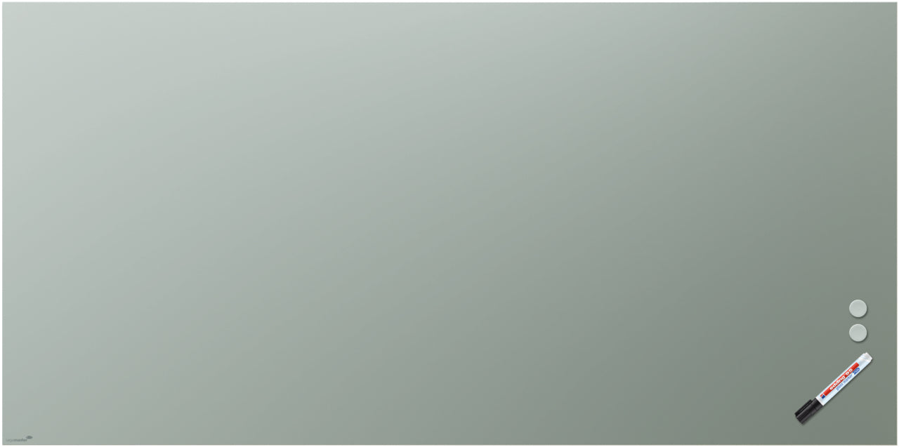Legamaster Whiteboard – 200 × 100 cm, mattes Glas, magnetisch, Wandmontage, inkl. 2 Magnete