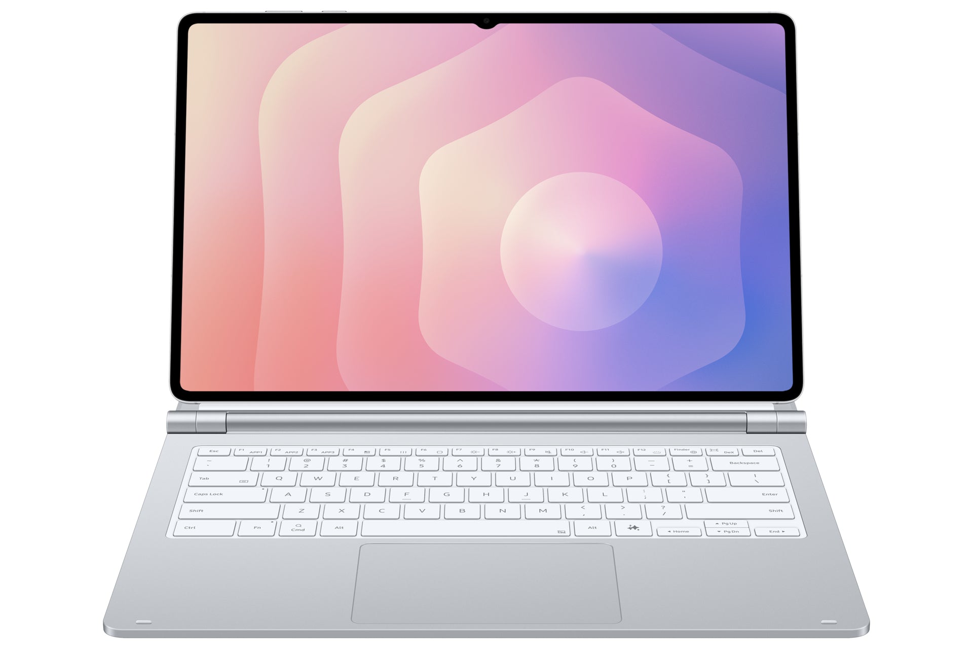 Samsung Tastatur-Case für Galaxy Tab S11 Ultra – Pogo-Pin, QWERTZ (CH), mit Trackpad – Silber
