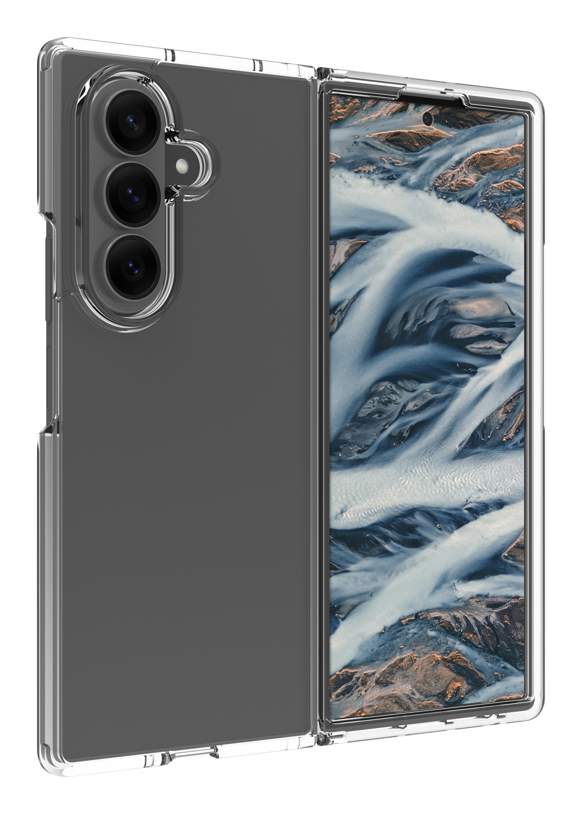 dbramante1928 Iceland Pro Backcover – für Samsung Galaxy Z Fold 7, Transparent, bis 3 m sturzsicher