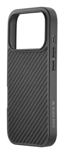 Black Rock Robustes Carbon Backcover – für Apple iPhone 17 Pro Max, PC+TPU, Schwarz, kratzresistent