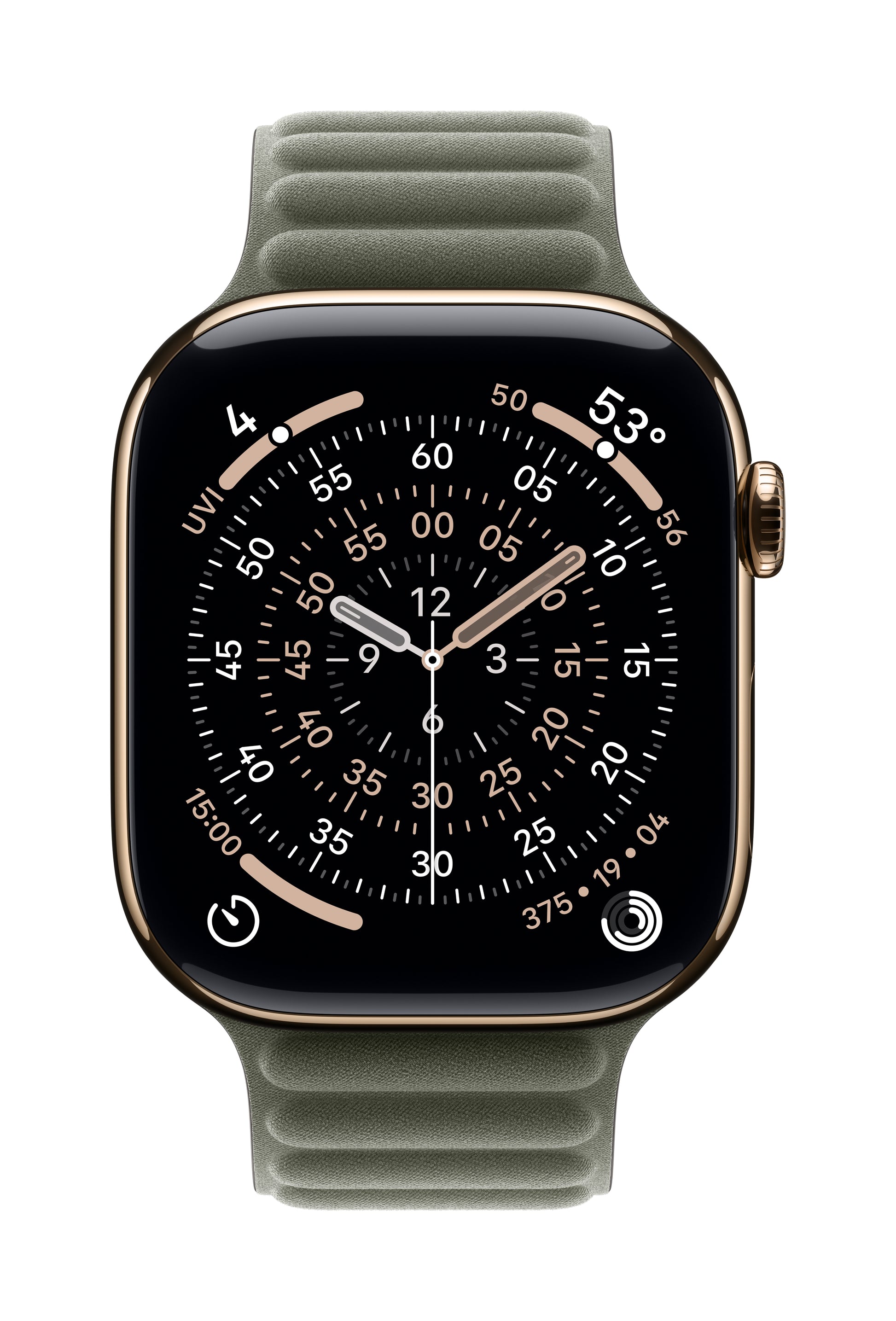 Apple Magnetic Link – Armband – für Apple Watch 46 mm, Salbeigrau, Bandgrösse S/M, Polyester