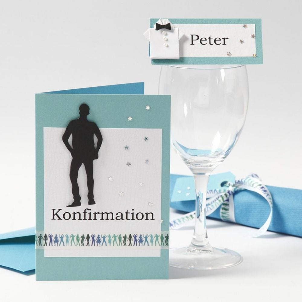 Creativ Company Tischkarten Hochzeit – Weiss – 9 × 4 cm – Papier – 20 Stk