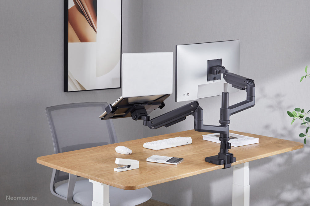 Neomounts Laptop-Arm (VESA 75×75) – bis 17,3"/8 kg – Schwarz
