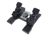 Logitech G Saitek Pro Flight Rudder Pedale – Maus – Kabelgebunden (USB‑A), Schwarz/Silber