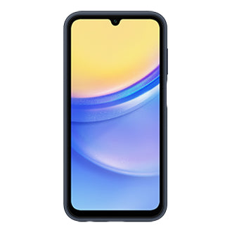 Samsung Backcover – für Samsung Galaxy A15 5G, Schwarz/Blau, mit Kartenfach, kratzresistent