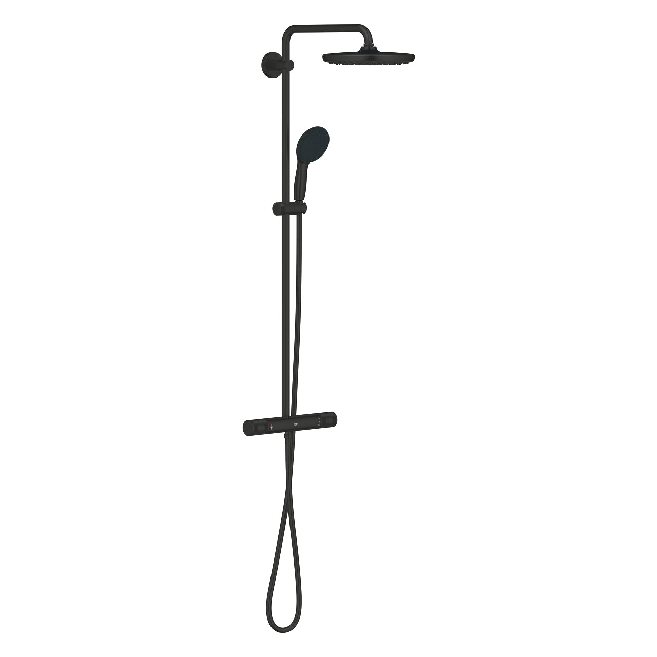 GROHE Duschsystem Vitalio Start 250 – Schlauchlänge 175 cm, Kunststoff, Thermostatisch, Wandmontiert, Chrom