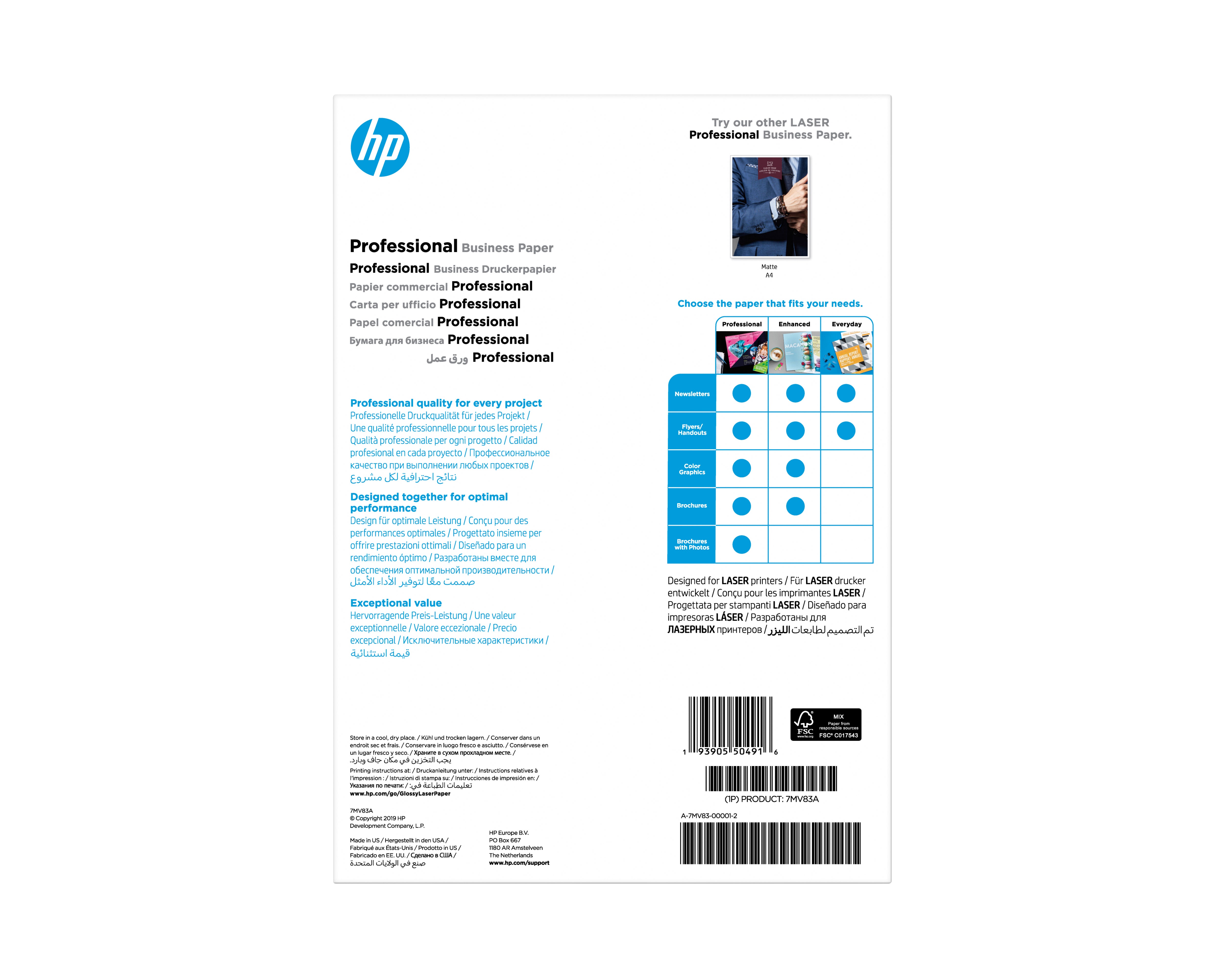HP Designpapier – A4, 200 g/m², 150 Blatt
