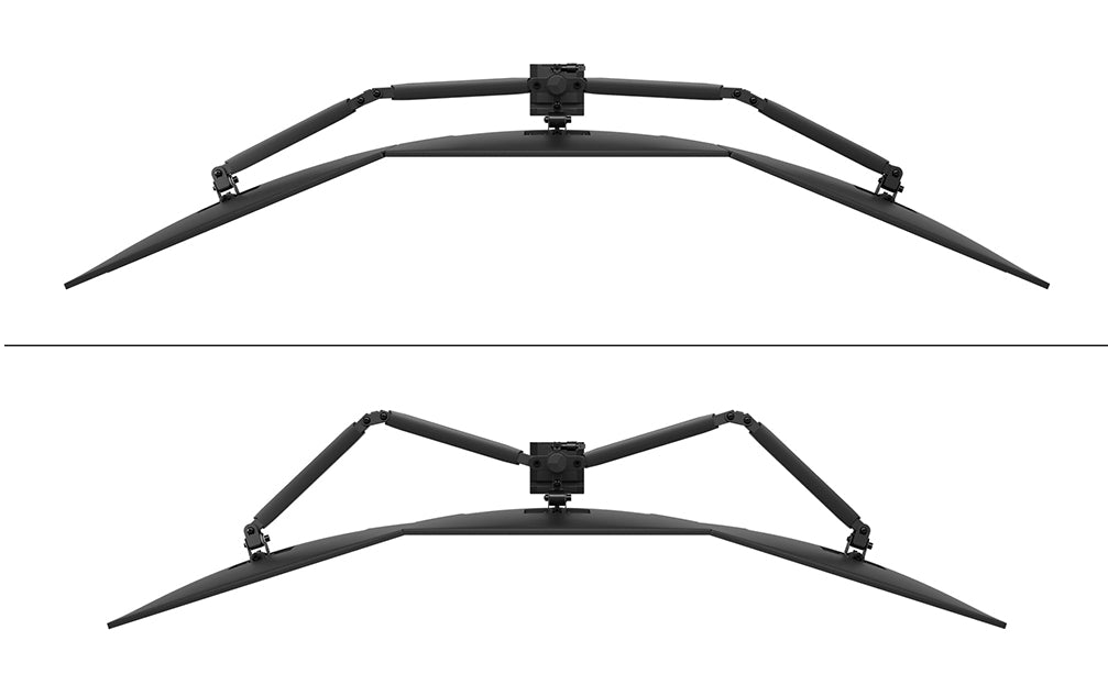 Neomounts NERO DS60-600BL3 – Monitorarm, 3 Monitore, Tischklemme, bis 27", VESA 75 × 75/100 × 100 mm, 6 kg