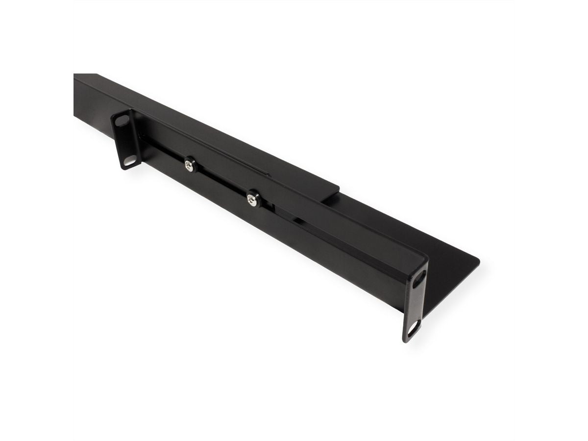 VALUE Gleitschiene 19", Tragkraft 90 kg, 120 × 630 × 70 mm, Schwarz
