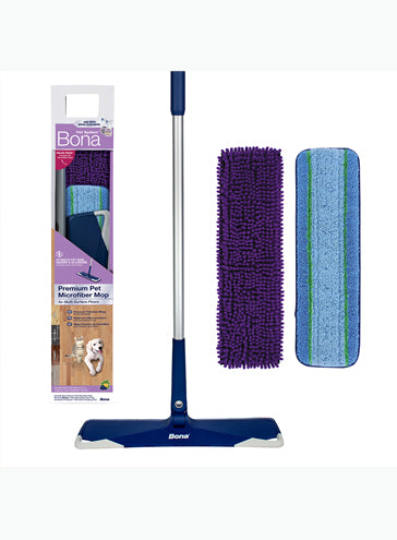 Bona Premium Bodenwischer-Set – Teleskopstiel, Kunststoff, Blau