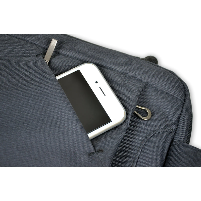 Port Designs Notebook-Tasche für Laptops bis 14" – Gepolstertes Laptopfach, aus recyceltem PET – Grau