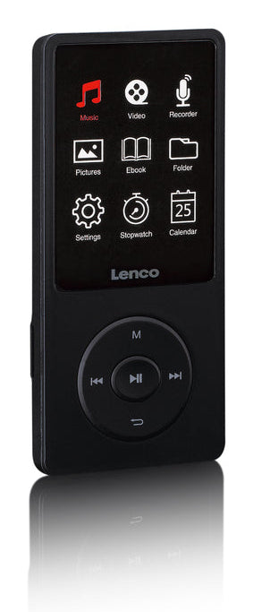 Lenco Xemio-669BK – MP3-/MP4-Player, 8 GB, microSD bis 256 GB, 2,4" Display, 18 h Akku – Schwarz