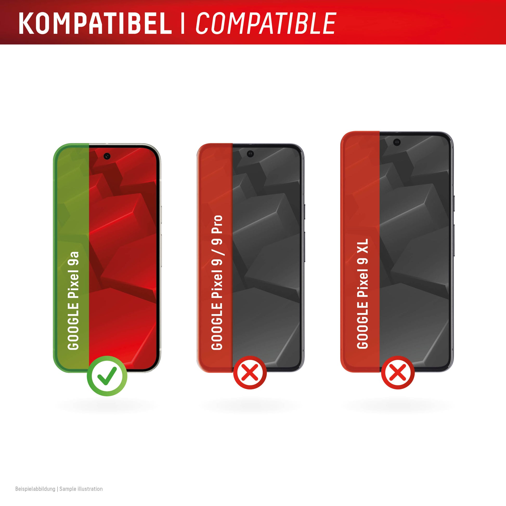 Displex Displayschutz (Panzerglas), 10H – für Pixel 9a – mit Applikator