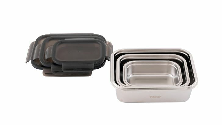 Outwell Camper – Vorratsdose 3,8 l, Polypropylen (PP), Silber, 3-teilig