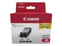 Canon Tintenpatronen-Multipack PGI-570XL, Schwarz, XL, 2er-Pack – für ausgewählte Drucker