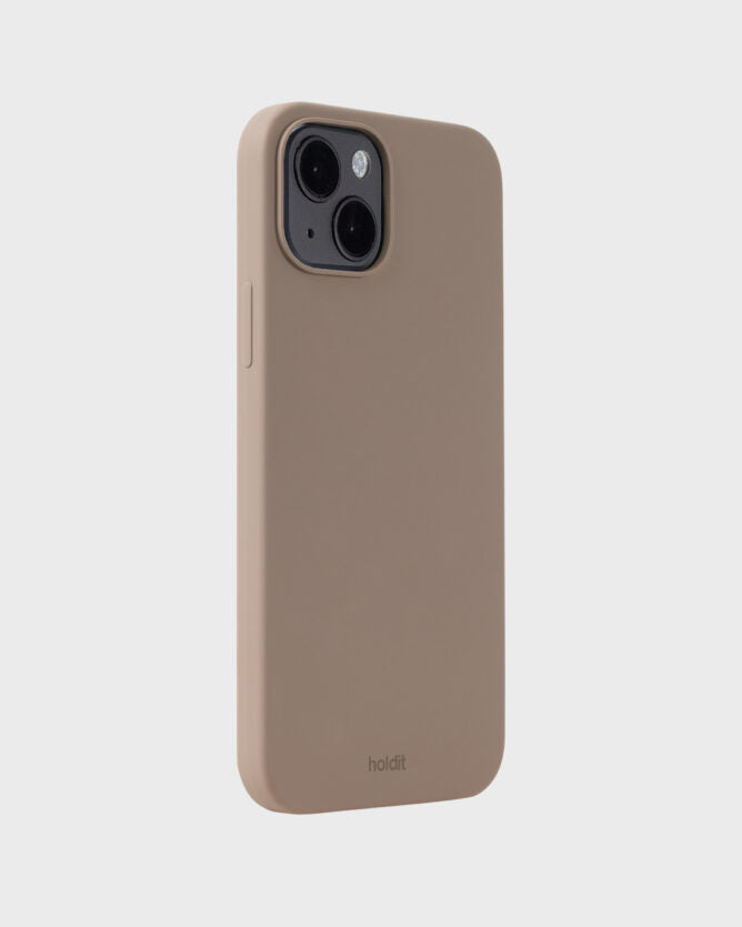 HoldIt Backcover – für Apple iPhone 15 Plus – hellbraun – Silikon