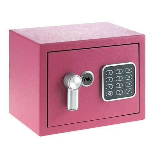 Yale Möbeltresor YSV/170/DB2/P – Elektronikschloss – 3,8 l – Boden-/Wandmontage – Rosa