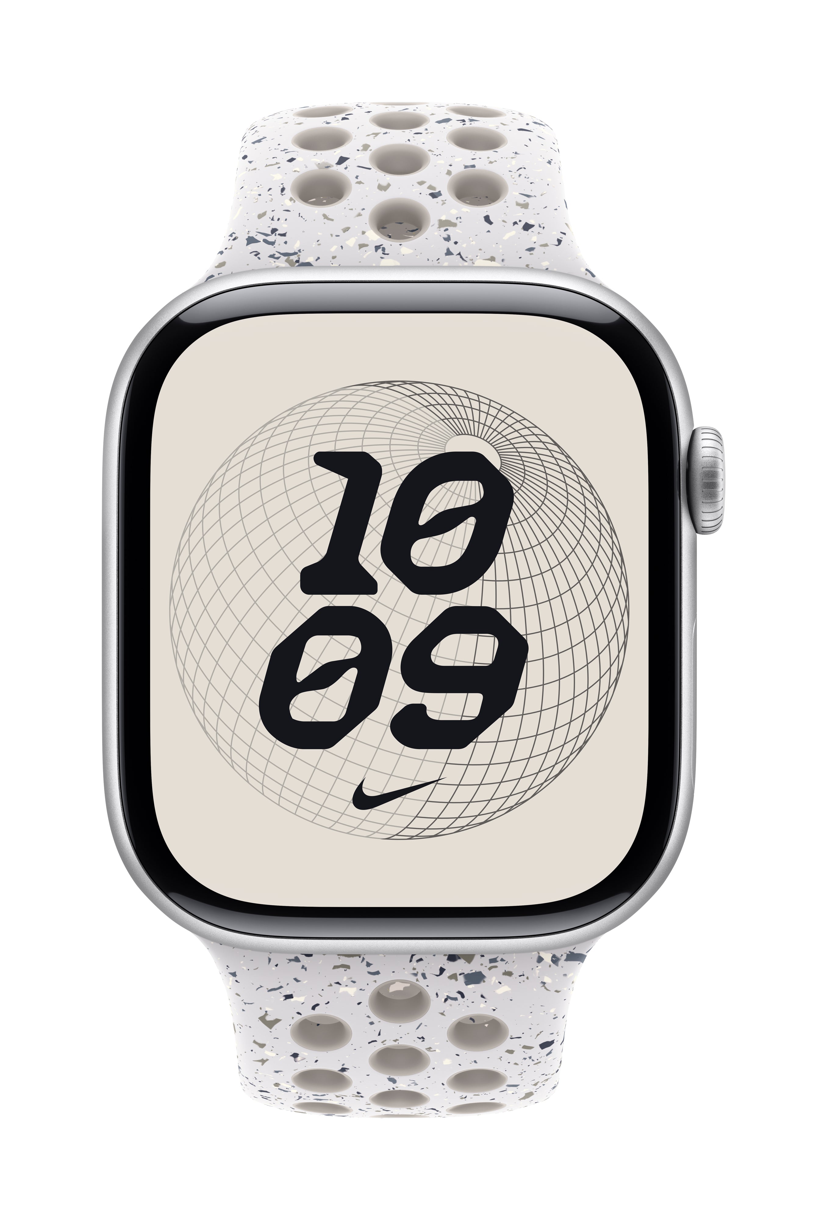 Apple Nike Sport Band – Armband – für Apple Watch 46 mm, Grau, M/L, Polymer