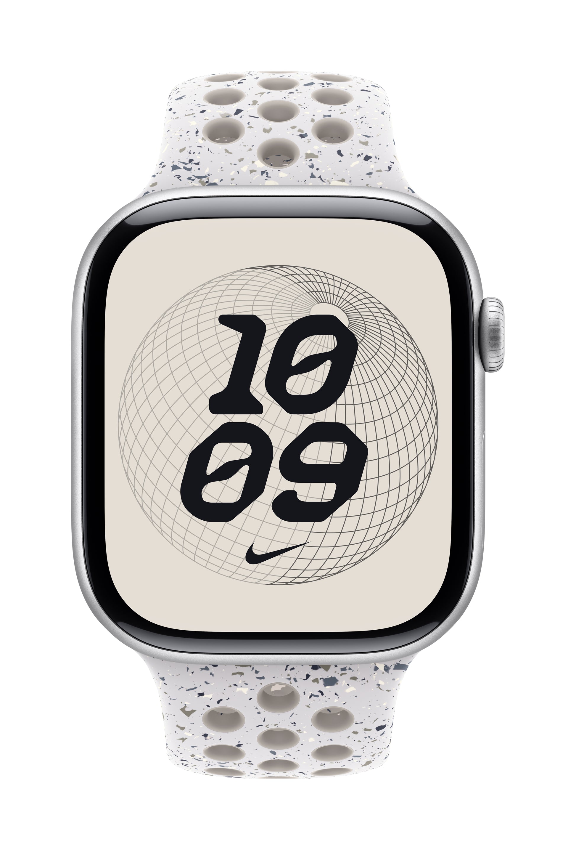 Apple Nike Sport Band – Armband – für Apple Watch 46 mm, Veiled Grey, S/M, Polymer (recycelt)