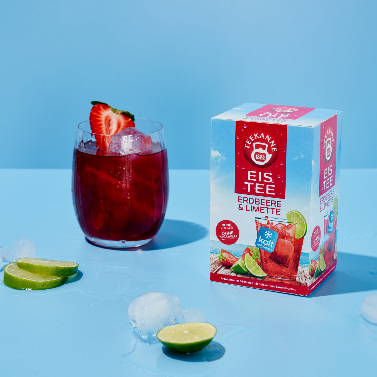 Teekanne Früchtetee Erdbeer & Limette – Teebeutel 18 Beutel
