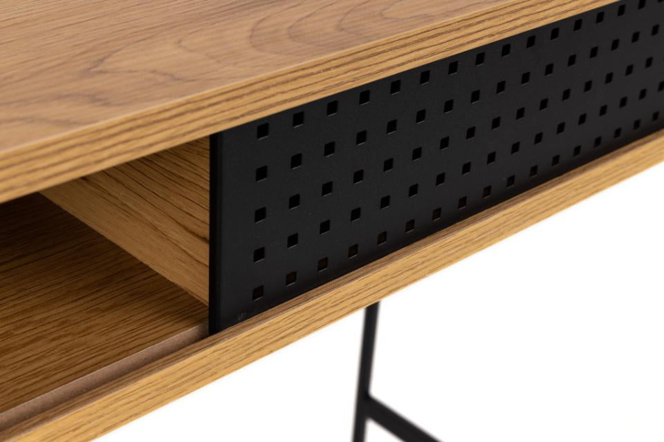 AC Design Angus – Schreibtisch, 110 × 50 cm, Eiche/Schwarz