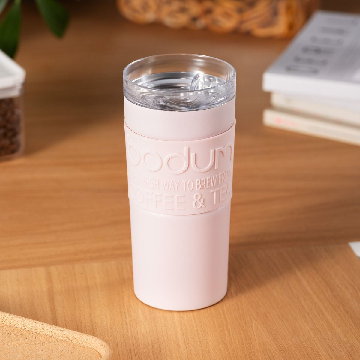 Bodum Thermobecher 350 ml – Doppelwandig, Kunststoff, Pink