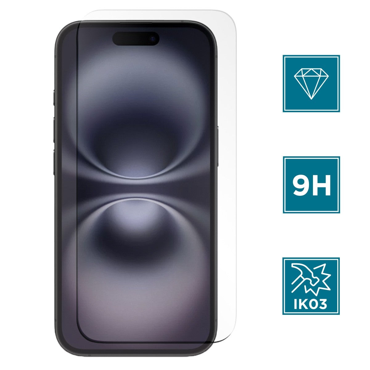Mobilis Panzerglas – für Apple iPhone 16 – Transparent